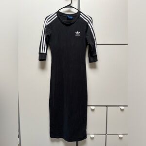 Black Adidas Long Fitted Dress